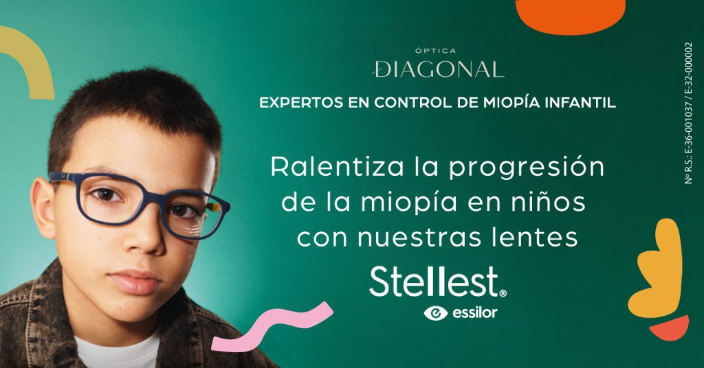 miopía infantil, lentes stellest de essilor, óptica diagonal